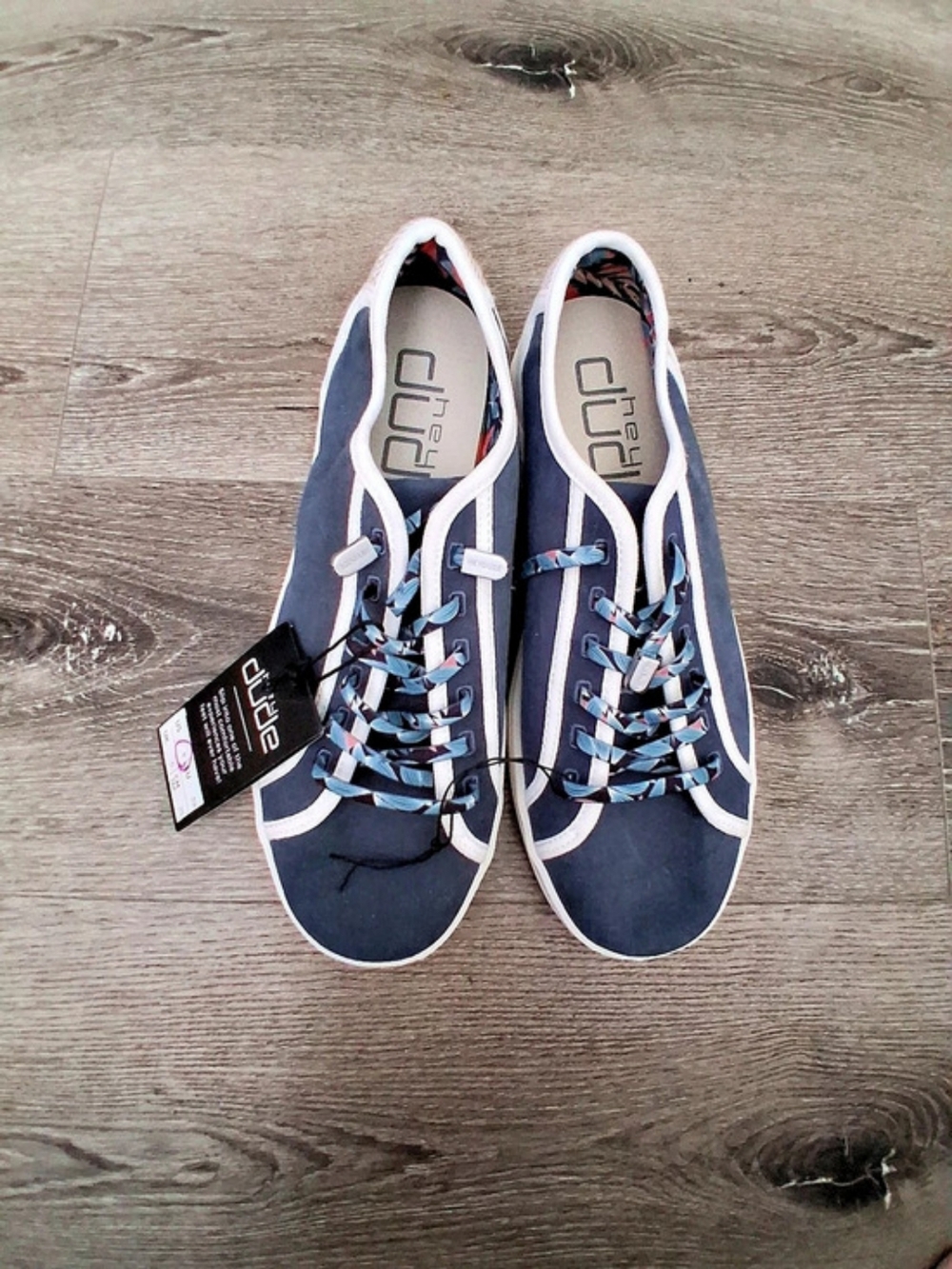 Hey Dude Women's Blue & White Sneakers NWT